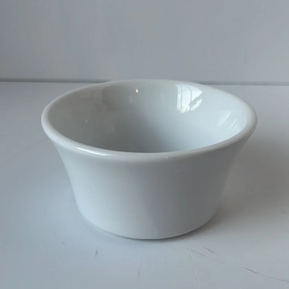 CRATE&BARREL White Porcelain Custard Cups